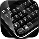 simple black glass keyboard th android application logo